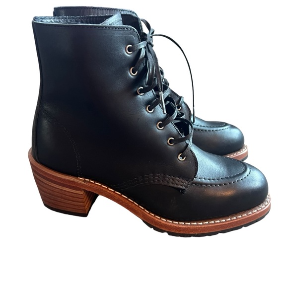 Red Wing Clara Boot 3405 Women’s Heeled ankle height black burgundy leather 7B - Picture 1 of 13